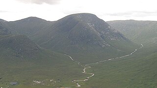 Meall nan Eun (Munro) mountain in Argyll and Bute, Scotland, UK