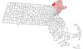 Location in Essex County in Massachusetts