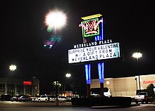 Meyerland Plaza sign at night Meyerland Plaza Sign.jpg