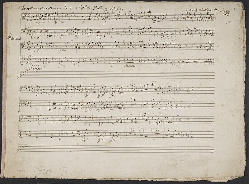 File:Michael Haydn - Divertimento notturno. (BL Zweig MS 42 f. 1r).jpg