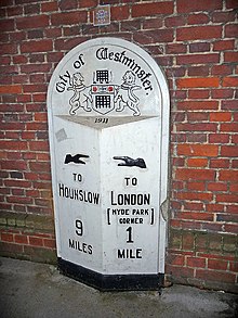Milestone, Knightsbridge, London - geograph.org.uk - 1590514.jpg