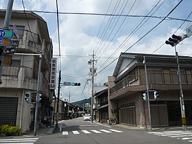 山県市美山町谷合。旧美山町中心部