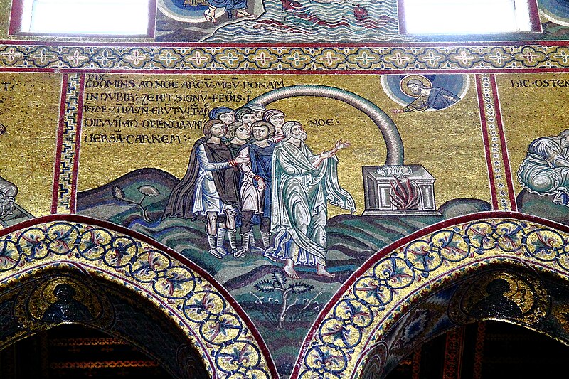 File:Monreale - Kathedrale Mosaik Noah 02.JPG