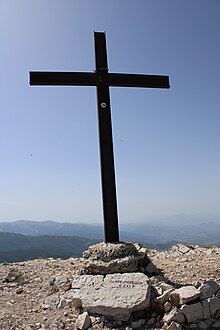 Cross present on the summit of Mount Porrara Monte Porrara - croce di vetta.JPG
