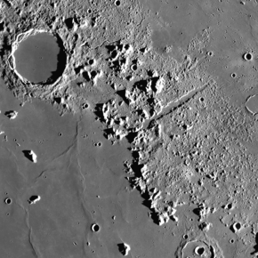 Posizione del Monte Bianco nelle Alpi lunari