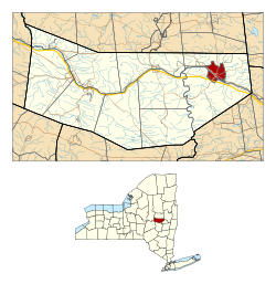 Location within Montgomery County and the state of New York