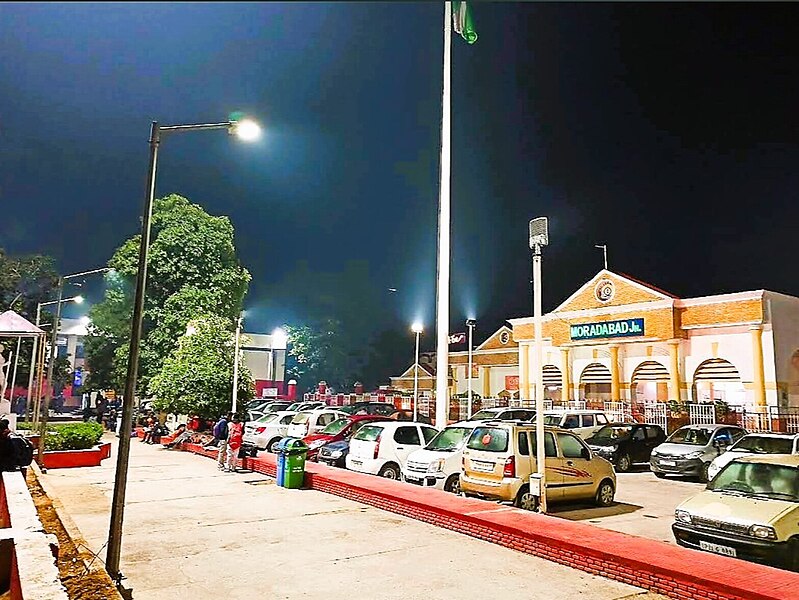 File:Moradabad Railway Station Night View.jpg