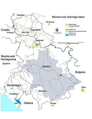Morava river drainage basin serbia cikovac.jpg