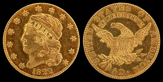 Obverse and reverse of a half eagle