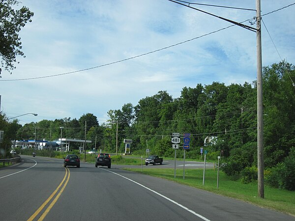 NY 481 at the junction with CR 57 in Fulton