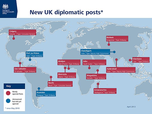 New UK Diplomatic Posts – April 2013