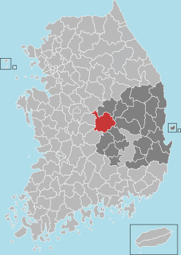 Kaart van Sangju-si