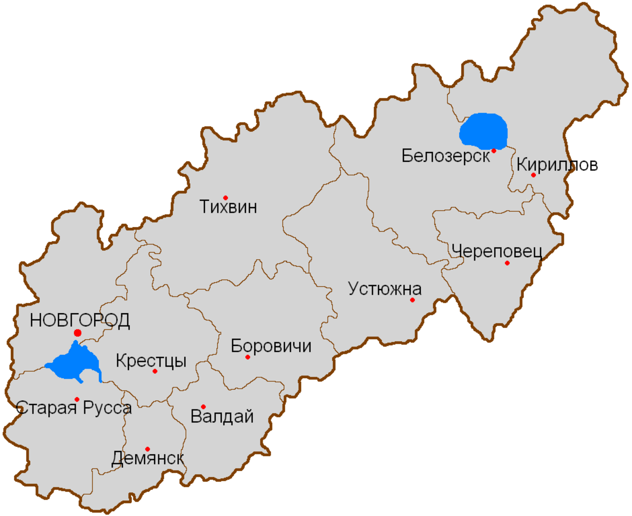 Боровичский уезд новгородской губернии карта