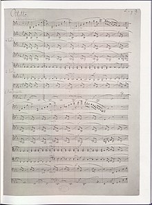 First page of the manuscript of Mendelssohn's Octet (1825) (now in the US Library of Congress) (Source: Wikimedia)