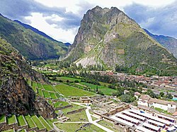 View from the top of the Ollantaytambo Ruins