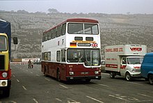 Reading Transport Scania Metropolitan at Dover Eastern Docks to visit Reading's twin town of Dusseldorf in April 1978 On a twinning visit to Germany - geograph.org.uk - 3138085.jpg