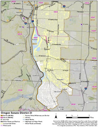 <span class="mw-page-title-main">Oregon's 21st Senate district</span>