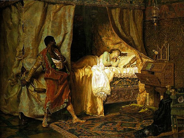 Desdemona and Othello, by Antonio Muñoz Degrain, 1880