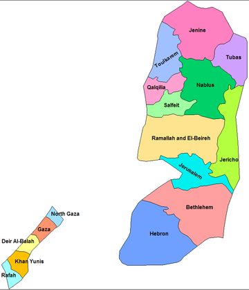 Organización territorial del Estado de Palestina