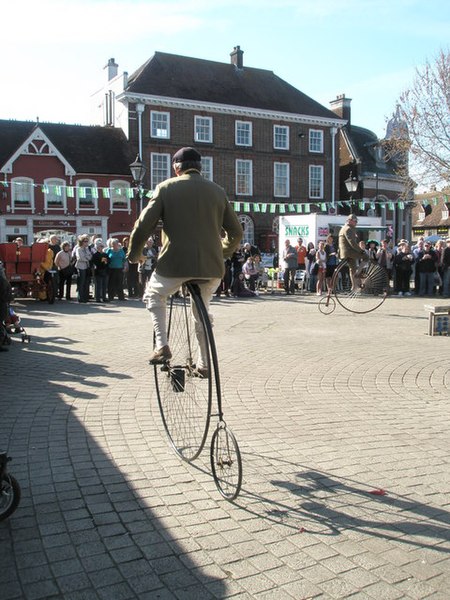 File:Penny farthings in The Square - geograph.org.uk - 1251793.jpg