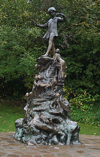 <i>Peter Pan</i> statue Sculpture by George Frampton in Kensington Gardens, London