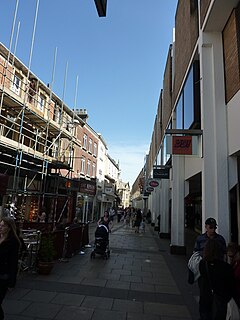 Petty Cury Street in Cambridge, UK