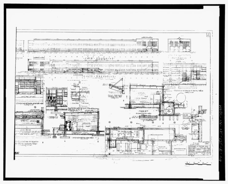 File:Photocopy of construction drawing (microfilm in NJ TRANSIT archive, Newark, N.J., uncatalogued), Elevations and Sections, 1930. - Delaware, Lackawanna and Western Railroad HAER NJ,9-HOBO,10B-24.tif