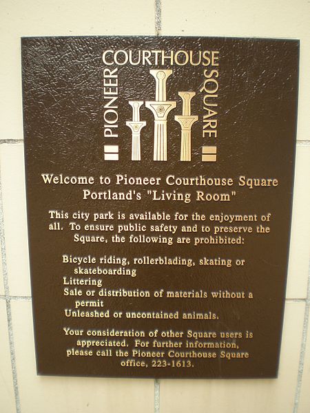 File:Pioneer Courthouse Square, living room plaque.jpg