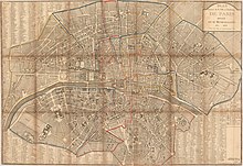 1802 (Jean, Plan routier de la ville et faubourg de Paris divisé en 12 municipalités)