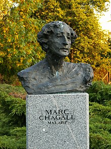 Büste von Marc Chagall in Kielce, Polen