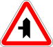 Junction with minor road on left (B9A)