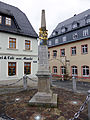 Postmeilensäule am Markt in Wolkenstein