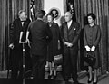 President John F. Kennedy Attends Swearing-in Ceremony for Special Representative for Trade Negotiations, Christian A. Herter, and Deputy Special Representative for Trade Negotiations, William T. Gossett JFKWHP-AR7631-C.jpg