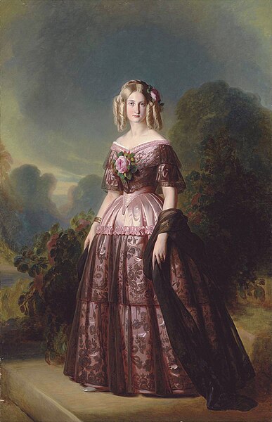 File:Princess Maria Carolina Augusta of the Two Sicilies (later Duchess of Aumale) from the studio of Franz Xaver Winterhalter (Versailles).jpg