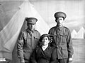 Private Reid with a woman and an unidentified sergeant. (2963393284).jpg