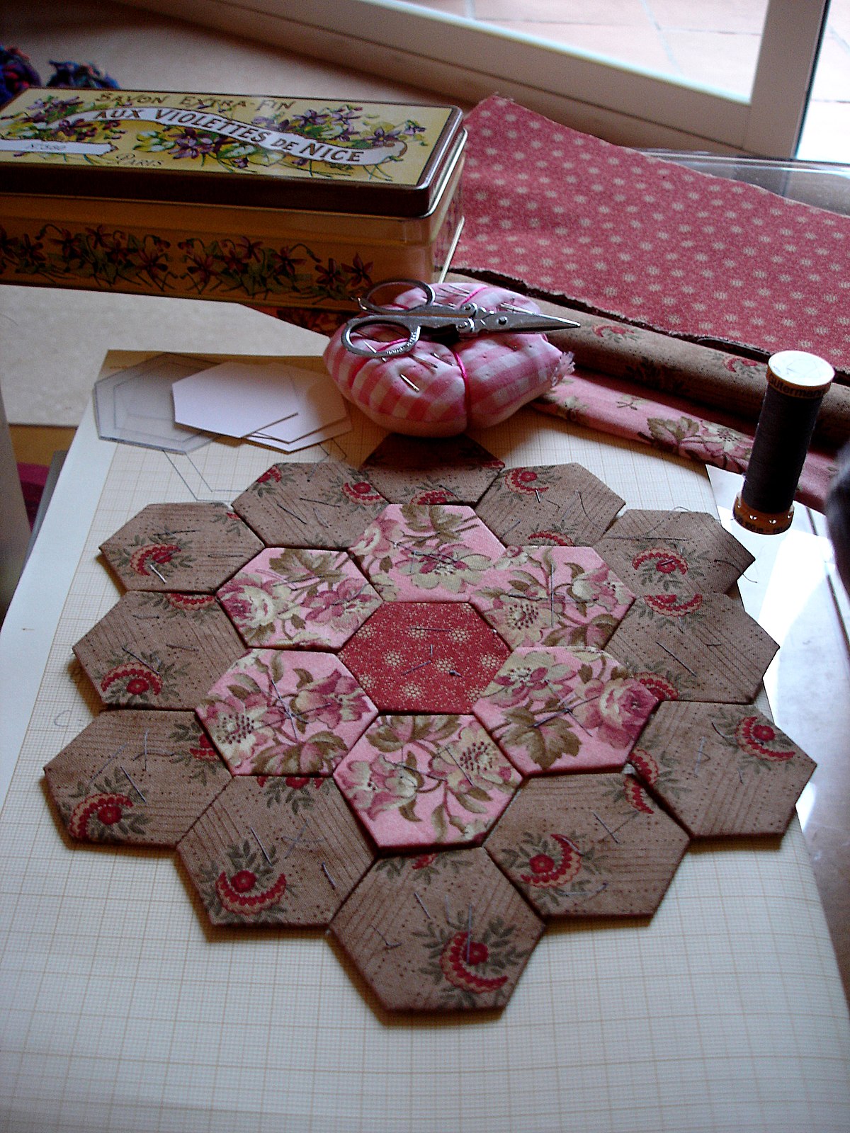 File Quilt Grandmother S Flower Garden Jpg Wikimedia Commons