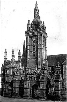 L'église de Saint-Thégonnec en 1909 (François Quiniou).