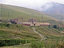 Sotk railway station, currently used by freight trains only Railroad station in Sotk (Gegarkunik, Armenia).jpg