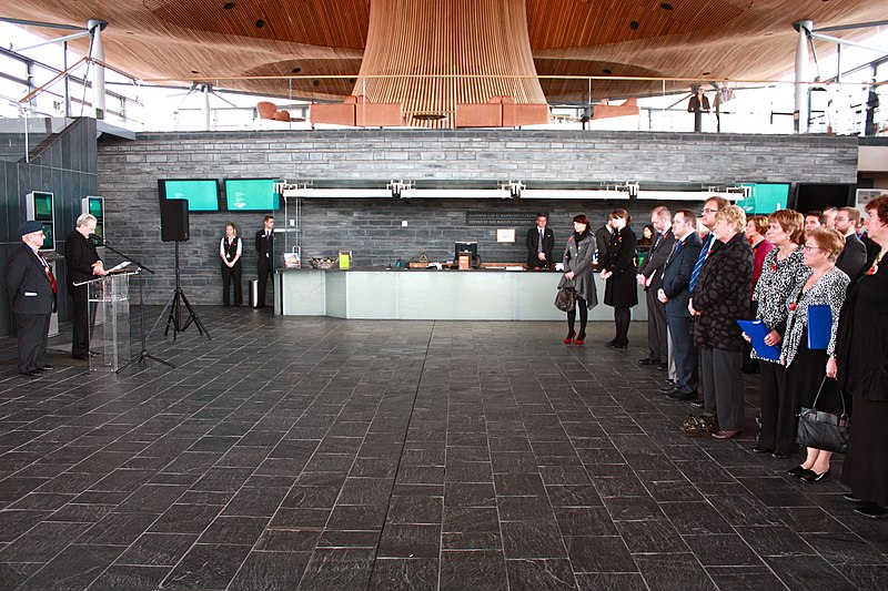 File:Remembrance Sunday Silence, Senedd Distawrwydd Sul y Cofio, y Senedd, 2009.jpg