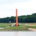 „Rheinorange“ an der Mündung der Ruhr in den Rhein