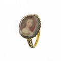 Ring med miniatyrporträtt av drottning Hedvig Eleonora av Sverige (1636-1715) cirka 1656 - Livrustkammaren - 97905.tif