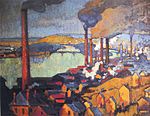 Роберт Антуан Пинчон, Usines à Eauplet, холст, масло, 73 x 92 см, частное собрание.jpg 