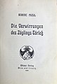 Die Verwirrungen des Zöglings Törleß, 1906 (Titelblatt)