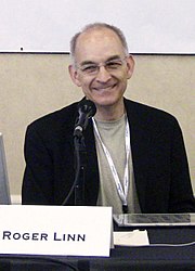 The MPC was designed by Roger Linn (pictured in 2010), who also created the LinnDrum. Roger Linn-MusicTech Summit 2010-CROPPED.jpg