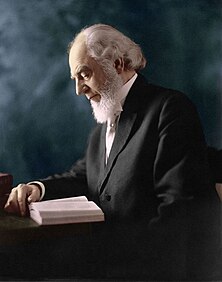 Charles Taze Russell, president (1884-1916) of the Watch Tower Society and founder of the Bible Student movement Russell Charles Taze 1911.jpg