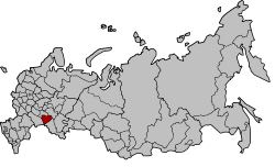 Samara oblast på kartet over Russland