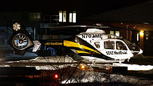 STAT MedEvac 3, a Eurocopter EC 135, on the pad at UPMC Passavant Hospital. STAT 703.jpg