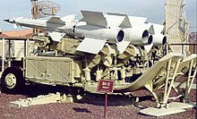 Two S-125 dual missile launcher trailers.