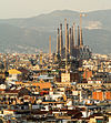 Sagrada Familia, the Gaudi masterpiece in the Eixample region of Barcelona.