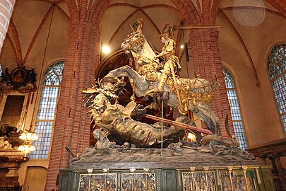 Statue von Bernt Notke in der Stockholmer Nikolaikirche von Stockholm
